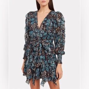 Ulla Johnson Natalia Mini Dress Floral Shibori, Size 2